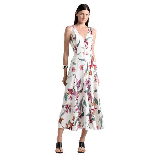 Cue Wild Orchid Zip Through Midi Dress